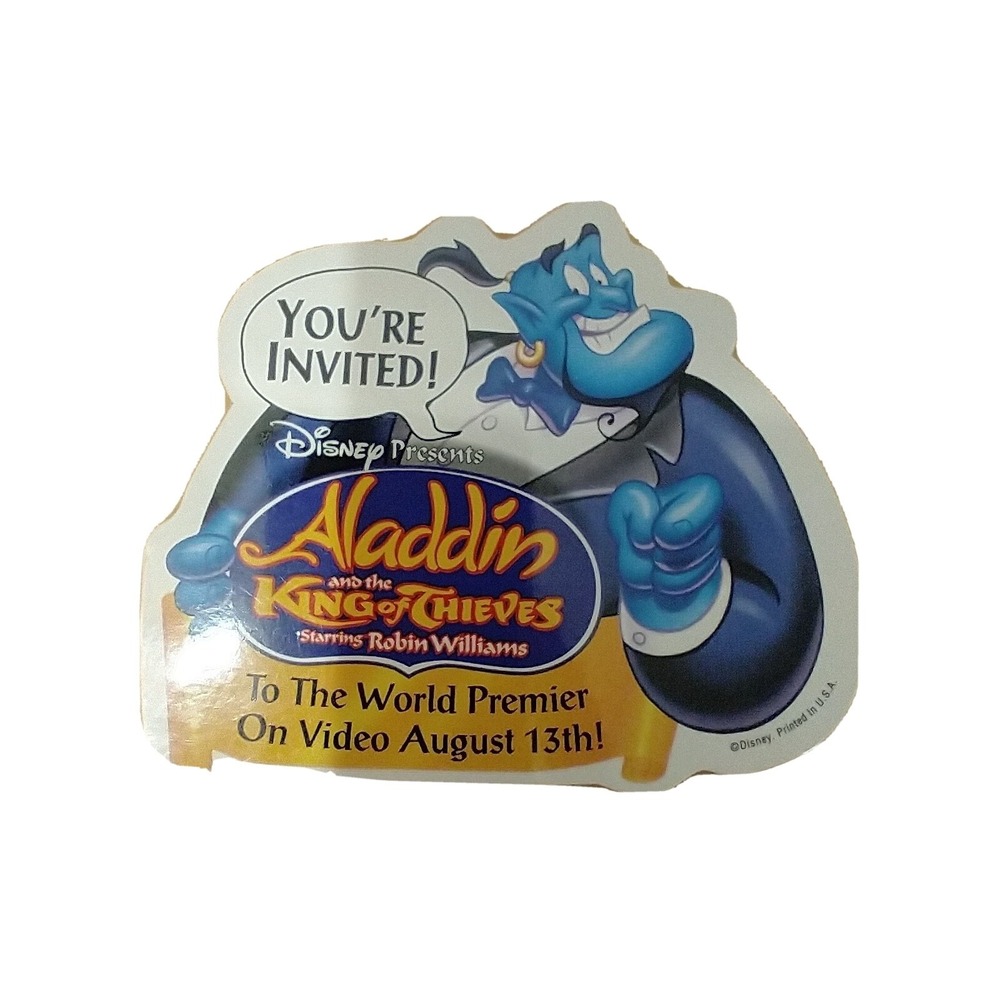Walt Disney Aladdin and the King of Thieves Dvd Promo Movie Badge Button Pin